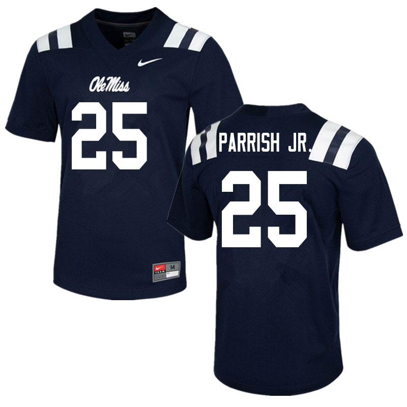 Henry Parrish Jr. Ole Miss Rebels NCAA Men's Navy #25 Stitched Limited College Football Jersey VUH1458TR